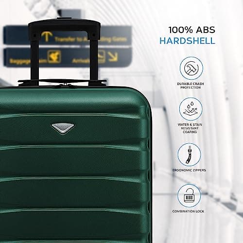 Flight Knight 55x40x20 Ryanair Priority Cabin Suitcase, Also for EasyJet, Jet2, Lightweight,ABS Hard Shell, Durable 4-Wheel Cabin Case, Carry-On Size 10kg Hand Luggage, Travel Bag- 55 x 40 x 20 — view 4