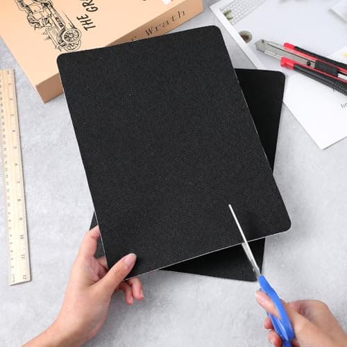 2 Pcs Canvas Repair Patch Self-Adhesive Linen Fabric Repair Kit 28 x 20cm Waterproof Patch for Sofas, Car Seats Lounge Chairs Furniture (Black) — view 6