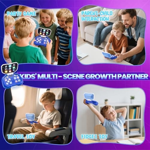 Toys for 5 6 7 8 Year Old Boys Kids Gifts: Sensory Toy for Boy Age 4-9 Travel Handheld Games Consoles for 6 7 8 9 Year Old Girls Birthday Presents Kid Teenage Electronic Autism Fidget Memory Game — view 5