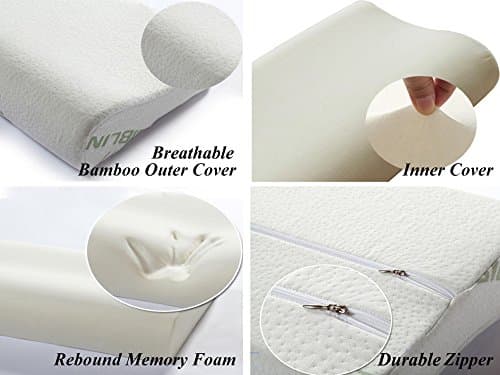 Ecosafeter 2026 New Upgrade Memory Foam Pillow- Cervical Orthopedic Deep Sleep Neck Pillow-Superior Comfort for Neck Shoulder Pain Sleeping Bamboo pillowcase — view 3