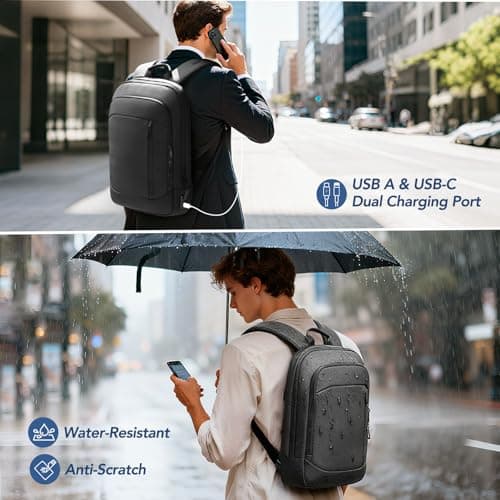 HEROIC KNIGHT Laptop Backpack, Slim Business Travel Rucksack 15.6 Inch — view 6