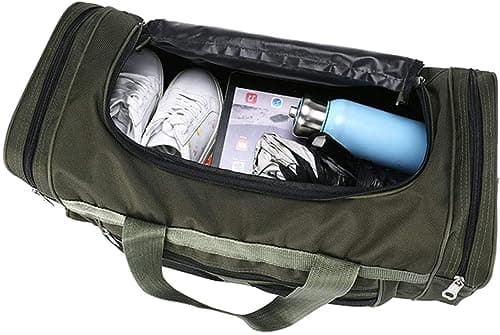 Holdfiturn Sports Duffle Bag Sports Gym Bag for Women Men Waterproof Large 40L Collapsible Training Sports with Shoulder Strap Holdall Overnight Weekend Travel Bag for Gym Travel Swimming Green — view 6