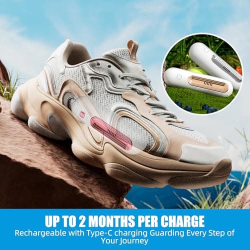 Shoe Odor Elimination with Ozone Technology, Portable Shoe Deodorizer, Fresh & Strong Mode Odor Eliminator for Shoes For Sneaker, Boot, Leather Shoes, Travel, Car, Refrigerator, Cabinet (White,2-Pack) — view 5