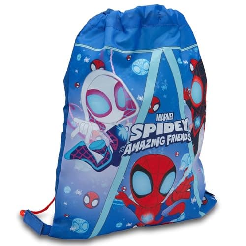 Marvel Spidey Kids Drawstring Bag PE Kit Gym Swim Travel Sack