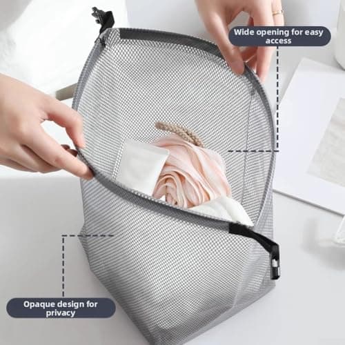 Grey Waterproof Travel Toiletry Bag Set With Wide Opening For Swimming And Fitness Transparent Eva Cosmetic Organizer Portable Case(27 * 11.5 * 24.5cm) — view 4
