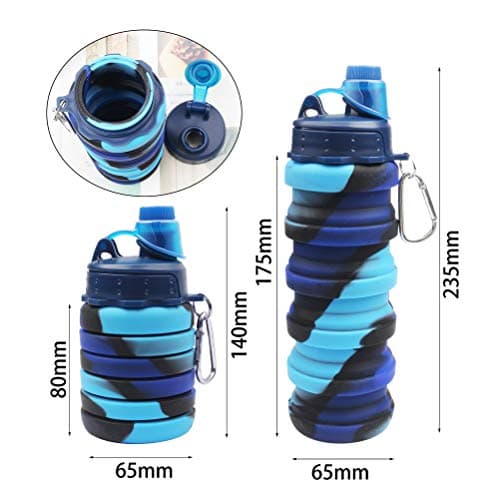 nuoshen Boys Water Bottle Camouflage Color Personalised Collapsible Water Bottle For Kids Water Bottle — view 2