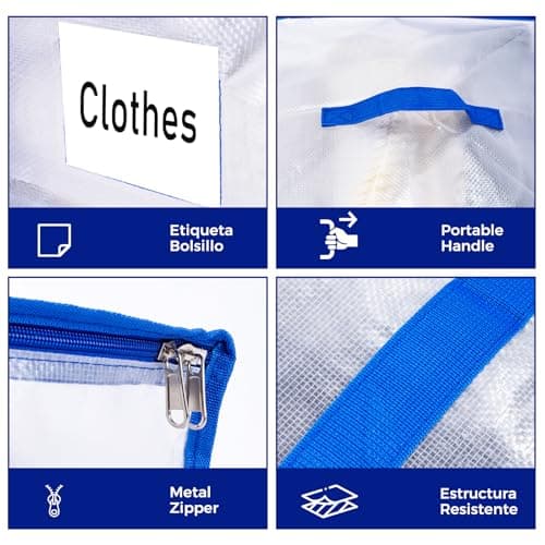 ZFWDSY Moving Bags 105 L,8-Pack Storage Bags Moving Boxes Alternatives — view 3