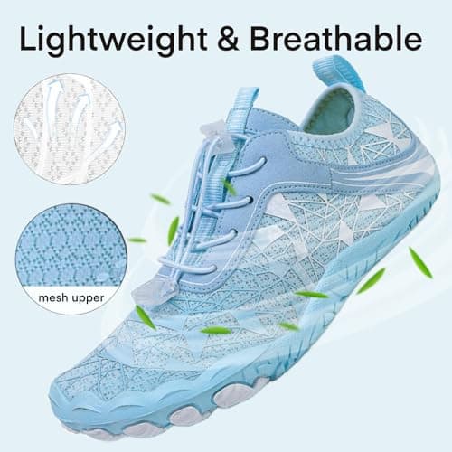Hike Barefoot Shoes for Men and Women with Wide Toe Box, Healthy & Non-Slip Breathable Barefoot Water Shoes, Beach, Pool, Aqua, Swimming, Surfing, Hiking, Walking Shoes, sky blue, 38.5/39.5 EU — view 5