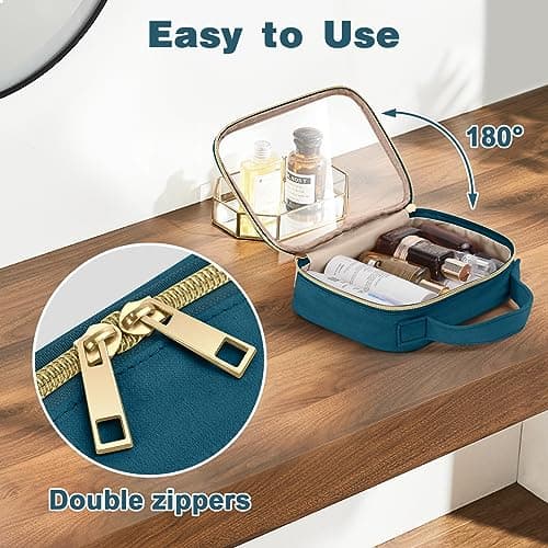 Clear Toiletry Bag - 2 Pack TSA Approved Clear Makeup Bags for Travel — view 4