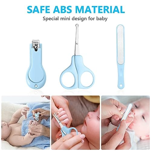 Vicloon Baby Nail Kit, 5-in-1 Baby Nail Care Set, Baby Nail Care Tool, Baby Manicure Set Includes Nail Clippers, Scissor, Earpick, Nail File and Tweezer for Newborn Infant Toddler — view 6