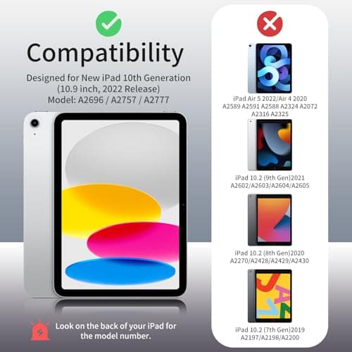 ZOYU Case for iPad (A16) 11 Inch 2025, iPad 10th Generation 2022 10.9 Inch — view 2