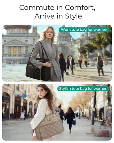 bagsmart Laptop Tote Bag for Women, 15.6" Teacher Work Bag Briefcase — view 2