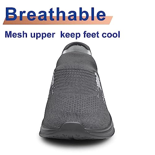 Women's Walking Shoes Lightweight Casual Jogging Shoes Ladies Tennis Shoes Workout Non-Slip Gym Sneakers Grey Size 5 — view 3