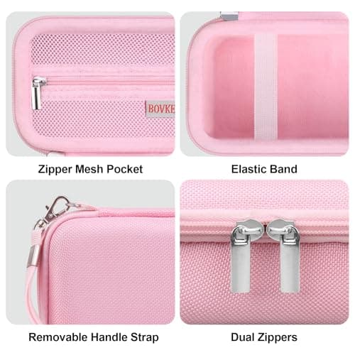 BOVKE Hard Case + Silicone Cover for Canon Powershot G7 X Mark III, Pink — view 5