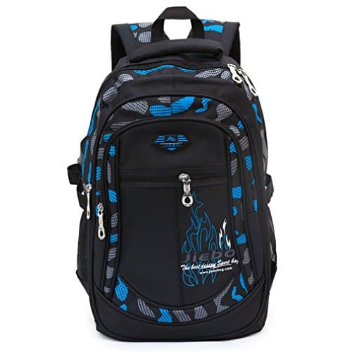 ADGBPE Boys Backpack School Bag Secondary Rucksacks Teenage Student Durable Heavy Duty Large Kids Bookbags Waterproof (2-Blue)