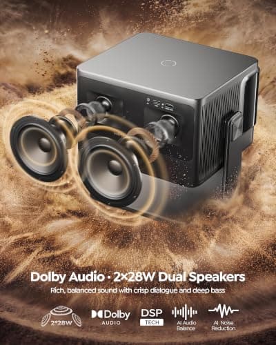 【2600 ANSI/Dolby 56W/VIDAA OS/225°Stand】WiMiUS K14 Smart Projector 4K Decode, Native 1080P Home Cinema Projectors, Airplay2 Bluetooth Auto Focus HDR10 Projector, Outdoor Projectors Voice Phone Control — view 6