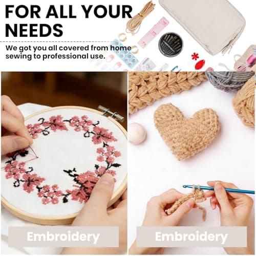Sewing Kit, Mini Sewing Kits 128 PCS Thread and Needles Set for Adults with Portable Sewing Accessories Bag, DIY, Beginners, Emergency, Kids, Summer Campers, Travel and Home, with Scissors, Thimble — view 5