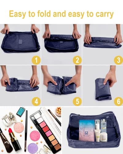 BillyBath Suitcase Organiser Travel Garment Bags, 8-in-1 Case Organiser Set, Packing Cubes, Suitcase Organiser, Packing Bags, Travel Luggage, for Clothes, Shoes, Underwear, Cosmetics — view 6