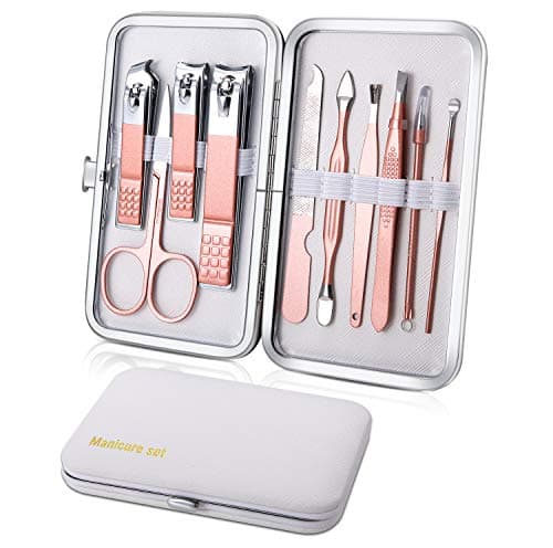 Manicure Set 10pcs Professional Nail Clippers Kit, White