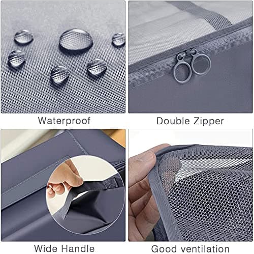 Packing Cubes for Suitcase,Geediar 9 PCS Travel Luggage Packing Organizers Waterproof Travel Essentials Bag Clothes Shoes Cosmetics Toiletries Storage Bags(a-Grey) — view 5
