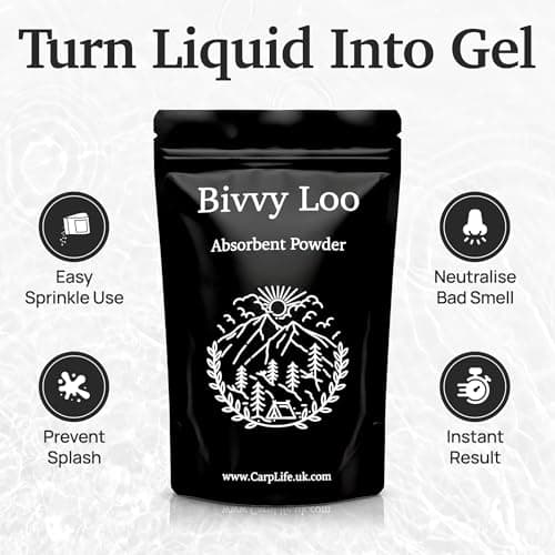 CarpLife Bivvy Loo Absorbent Powder 1kg – Super Absorbent Powder for Portable Toilet For Camping, Fishing, Hiking, Travel Toilets For Adults & Children – Absorbing Powdered Crystals, Granules — view 3