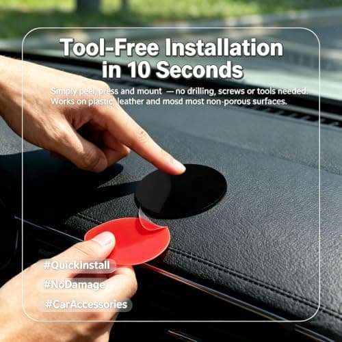 3 Pack Round Car Dashboard Adhesive Pads For Dash Cam Dashcam Sticky Pads — view 4