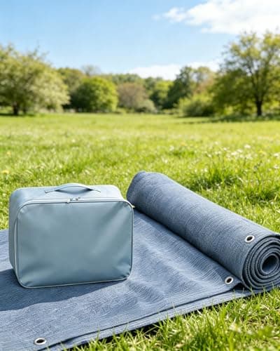 Ezcasch Breathable Awning Carpet 3x5m, 280g/m² Camping Tent Groundsheet — view 2