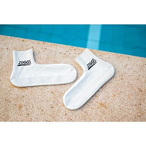 Zoggs Latex Pool Socks 300738 -Assorted (White/navy), Large — view 2