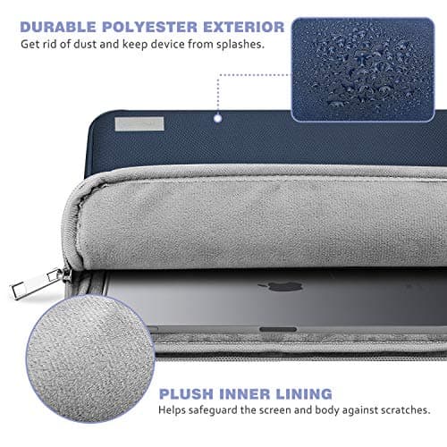 MoKo 9-11 Inch Tablet Sleeve Bag Carrying Case Fits New 11 inch iPad Air M3, iPad A16 2025, iPad Pro 11 M4/Air M2, iPad Air 5/4/3th, iPad 10/9/8/7th, Indigo — view 3
