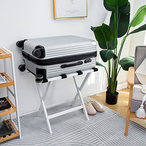 Vencier Bamboo Folding Luggage Rack Suitcase Stand Bamboo Luggage Stand — view 3