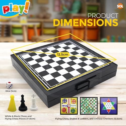 SOL 4 in 1 Travel Games Set - Snakes and Ladders, Chess, Ludo, Draughts — view 2