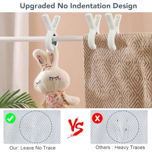 SWKJ 6 PCS Beach Towel Clips for Sun Loungers, Large Beach Towel Pegs — view 5