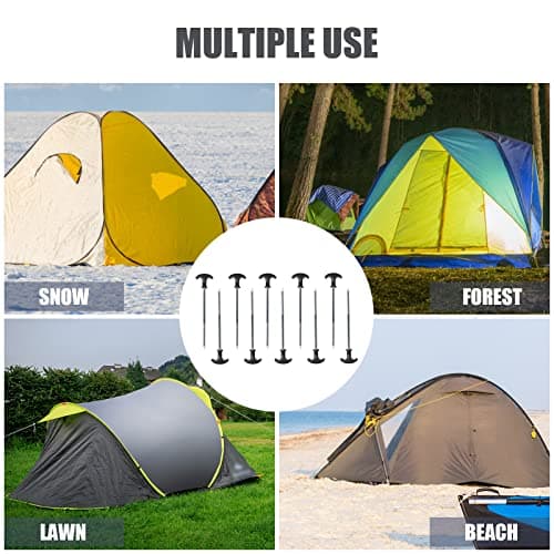 TIMBER RIDGE 20 Pack Tent Pegs Heavy Duty Hard Ground Steel Bivvy Pegs — view 5