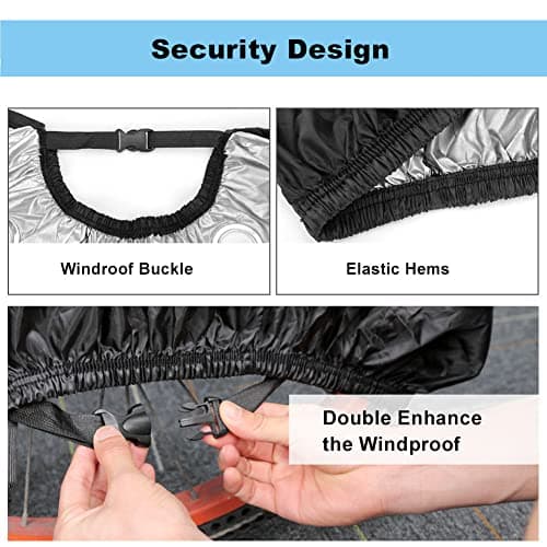 Toptrek Bike Cover, Bike Covers for Outside Storage 210T Outdoor Waterproof — view 3