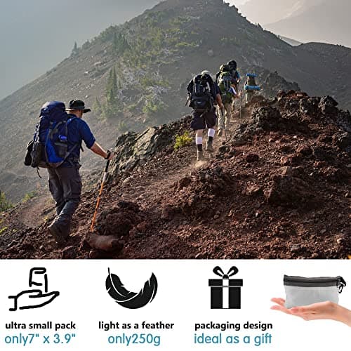 Kaket Sleeping Bag Liner 210 x 70 cm, Camping Sleep Bag Liner with Pillow Slot, Portable Lightweight Travel Sheet for Camping Hostels Picnic Hiking (Grey) — view 4