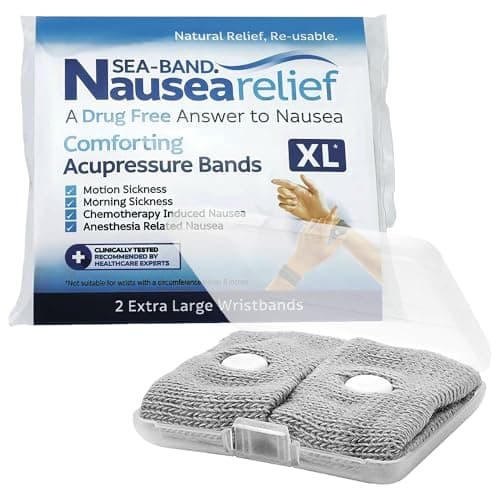Sea-Band XL Grey Adult Travel Sickness Acupressure Wristband, 1 Pair — view 2