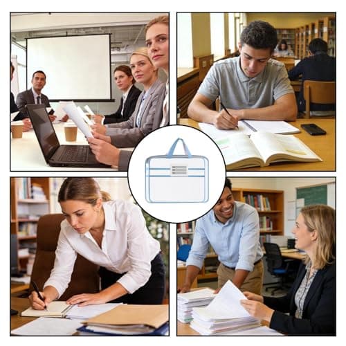 Important Document Organizer Zipper Mesh Storage with Handle — view 4