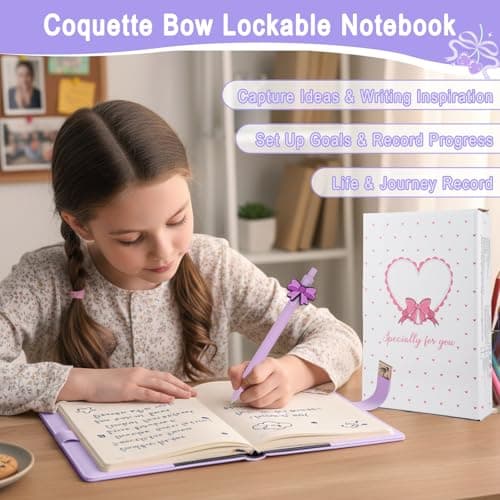 Diary with Lock for Girls, Secret Diary for Girls Age 6-15, Gifts for Girls — view 3
