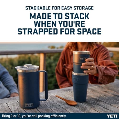 YETI Rambler 20 oz (591 ml) Stackable Cup, Black — view 6
