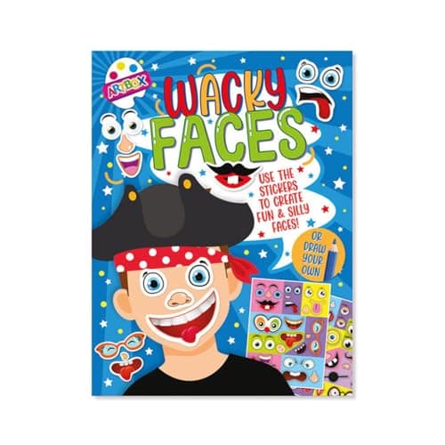 Sixstore Set of 2 Funny Faces Sticker Book,Kids Sticker Book, Ages 3 Years Plus, Wacky Face — view 3