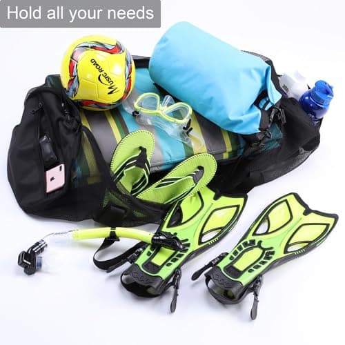 Leberna 37 Inch XXL Mesh Duffle Bag for Scuba Dive Gear (Black) — view 3