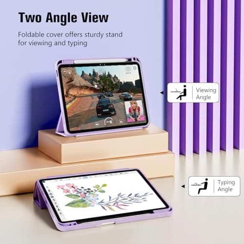 ProCase Smart Case+Screen Protector for iPad (A16) 11/10th Gen, Purple — view 5