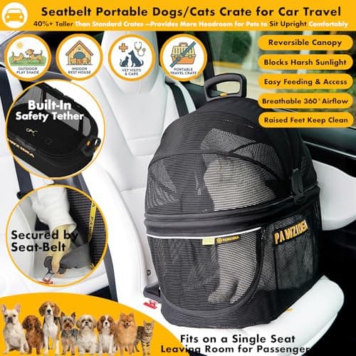 PAWZIDEA Double Pet Stroller, Foldable Cat Pram with 2 Detachable Carriers — view 4