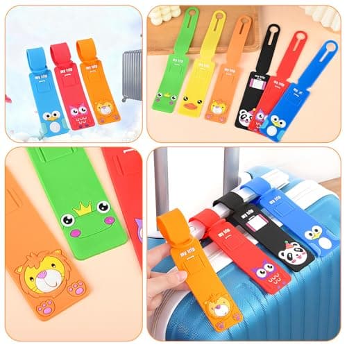 HLIWS 12Pcs Luggage Tags,Travel Identification Tags-6 Designs — view 5