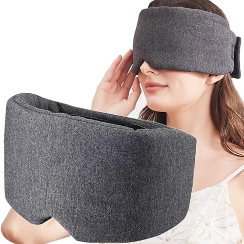Uitee Eye Mask Blackout Cotton Blend DeepGray Blindfold for Sleeping Travel