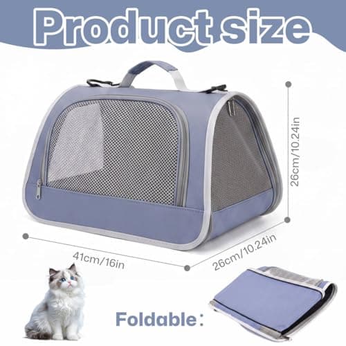 Small Animal Carrier Bag Portable, Portable Cat Guinea Pig Travel Carrier Bag Breathable Rabbit Carrier with Perspective Window for Puppy Dogs for Travel Walking Carrying Hiking Camping — view 2