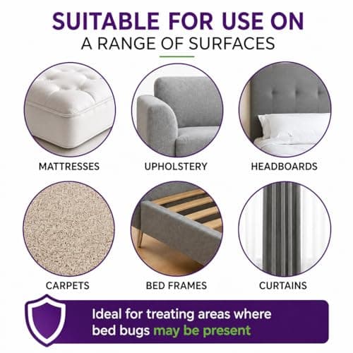Bed Bug Spray – Pesticide-Free Polymer Formula for Mattresses, Upholstery & Home Fabrics, Non-Staining Household Surface Treatment Spray — view 3