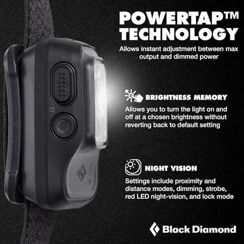 Black Diamond Spot 400-R Rechargeable Head Torch | 400 Lumens, Dimmable | Micro-USB Charging | Waterproof & Compact | Camping, Hiking, Running | Graphite — view 3