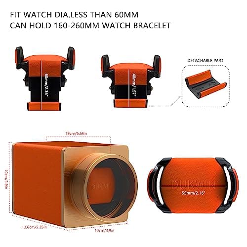 DUKWIN Single Watch Winder Box for 1 Automatic Watches Quiet Motor, 5 TPD — view 3
