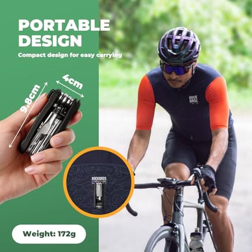 ROCKBROS 12 in 1 Multi-Function Bike Repair Tool Kit Bicycle Multi-Tool Portable Bike Pocket Tool Multifunctional Tool for Road Mountain MTB Bikes — view 4